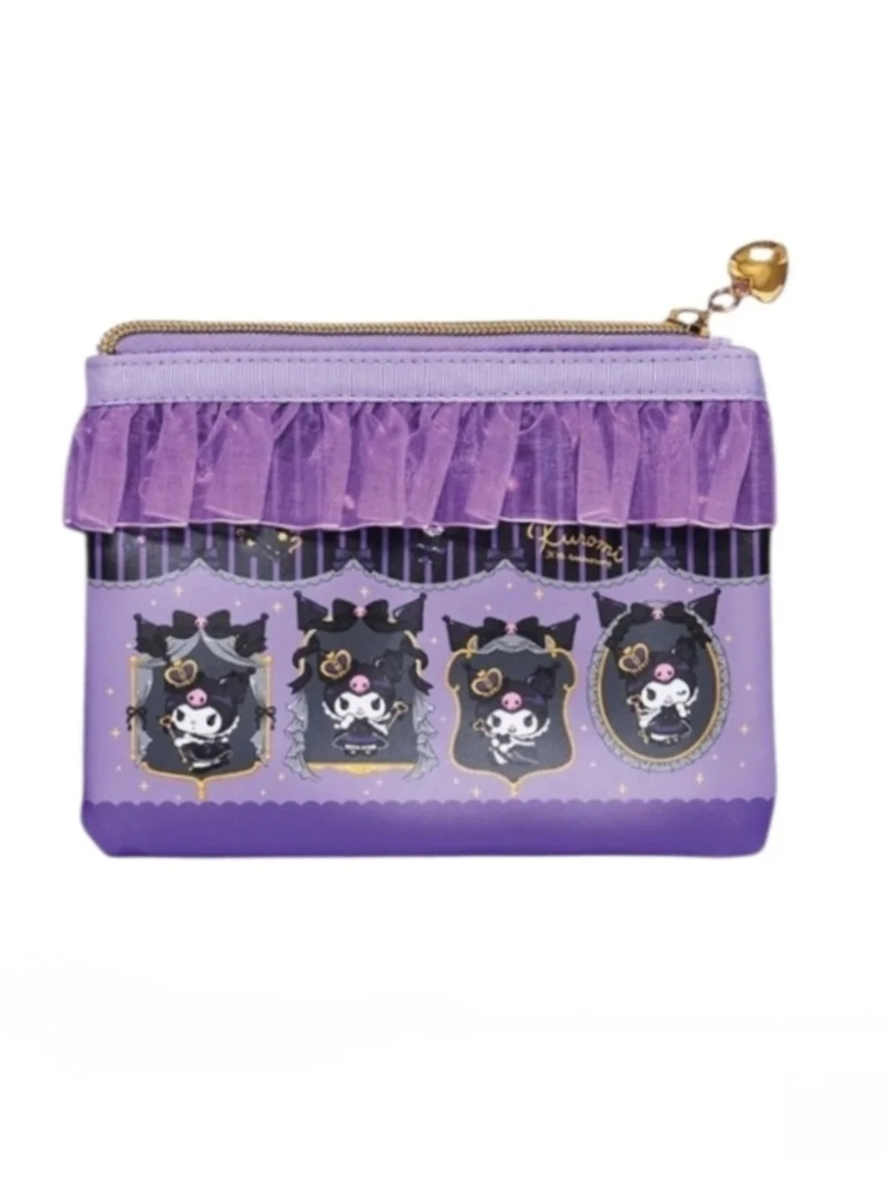 Sanrio Kuromi Faux Leather 20th Anniversary Purple Pouch